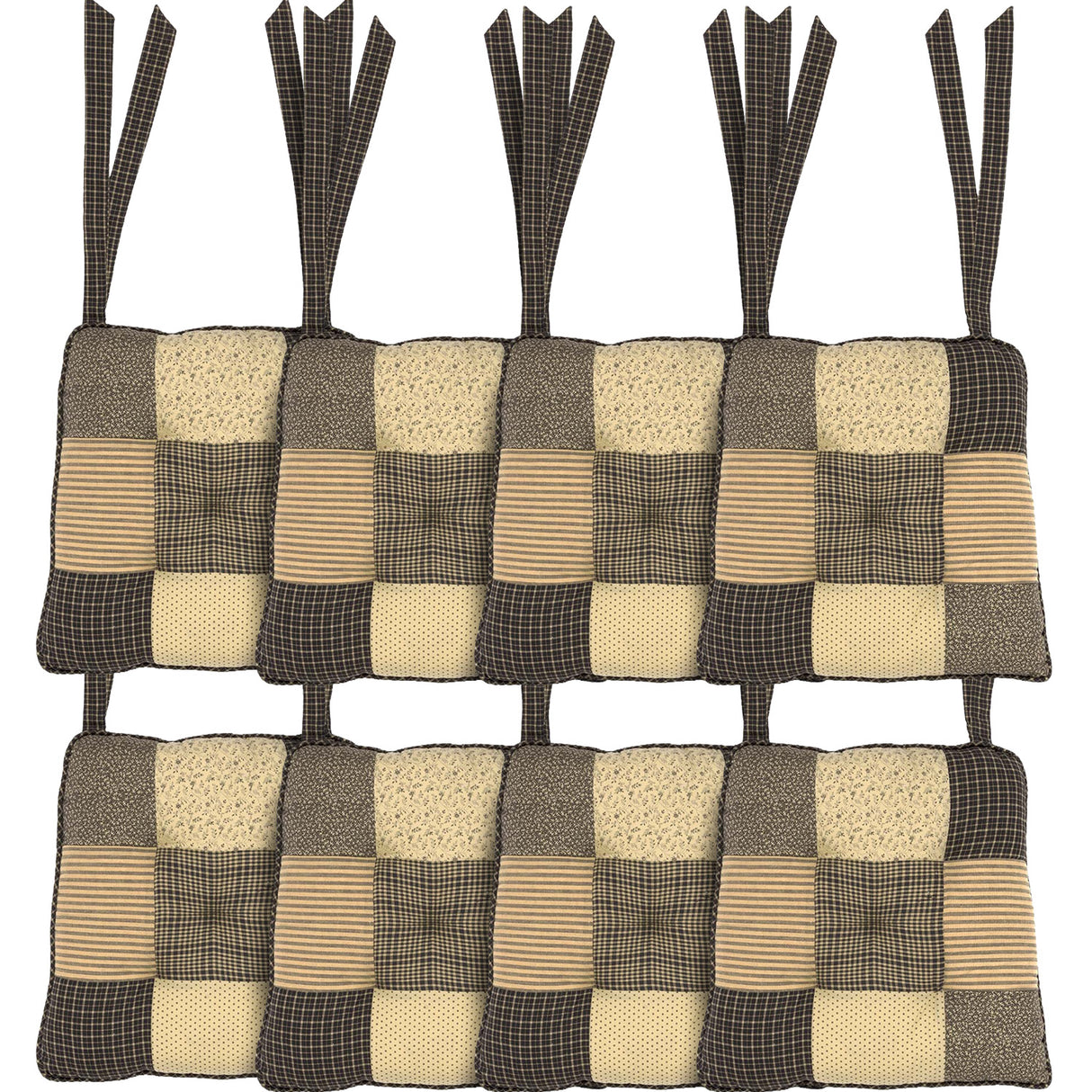 Kettle Grove 14 Inch Patchwork Chair Pad