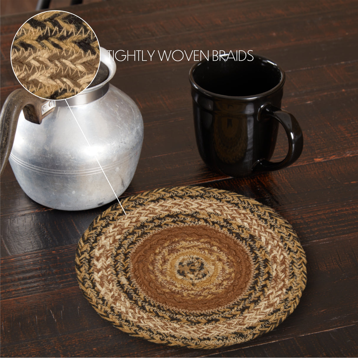 Kettle Grove Jute Trivet 8, Set of 3