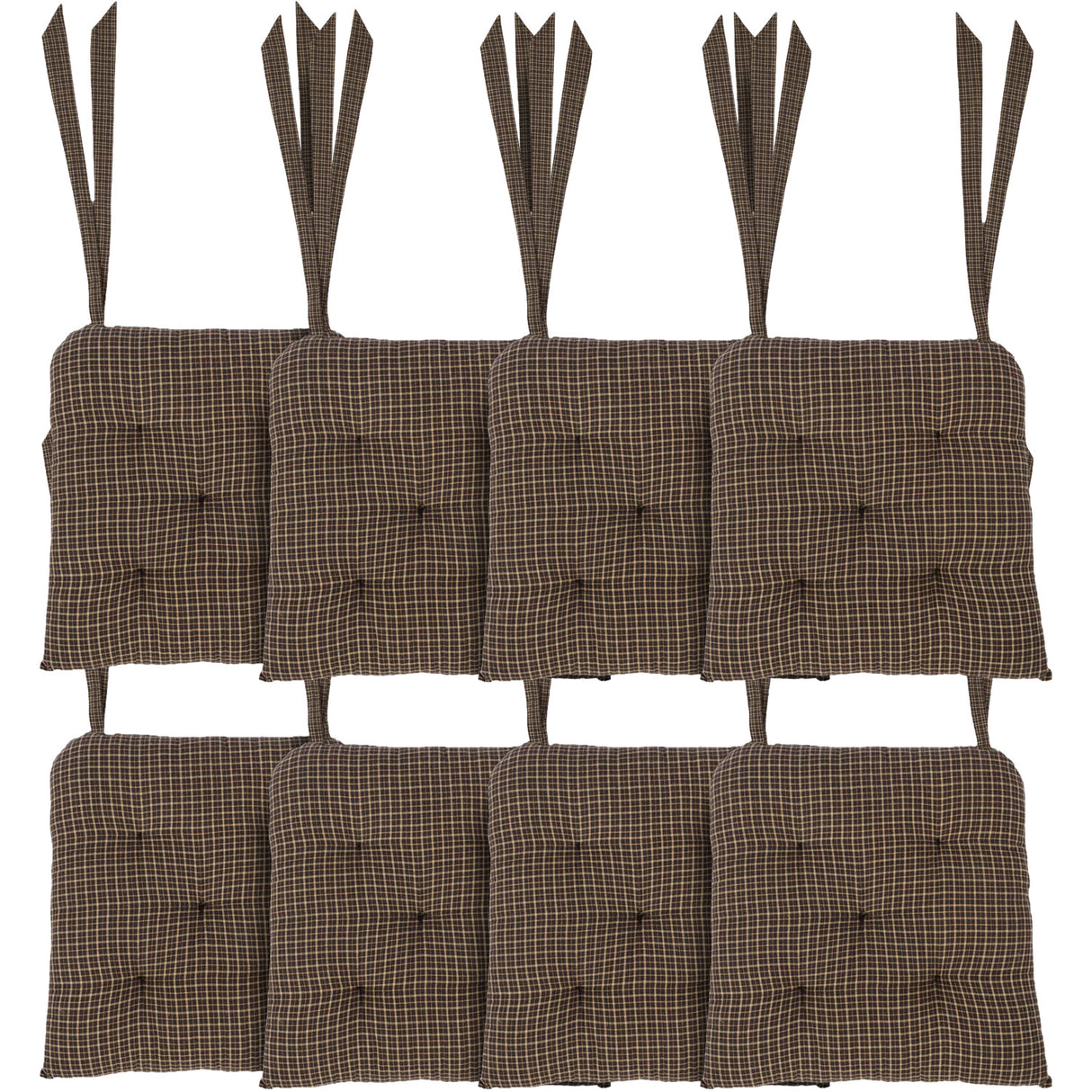Kettle Grove 14 Inch Plaid Chair Pad