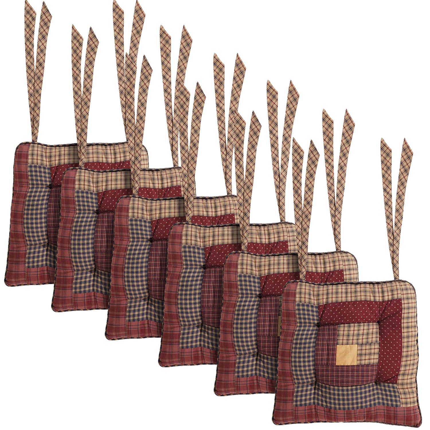 Millsboro 14 Inch Log Cabin Patch Chair Pad