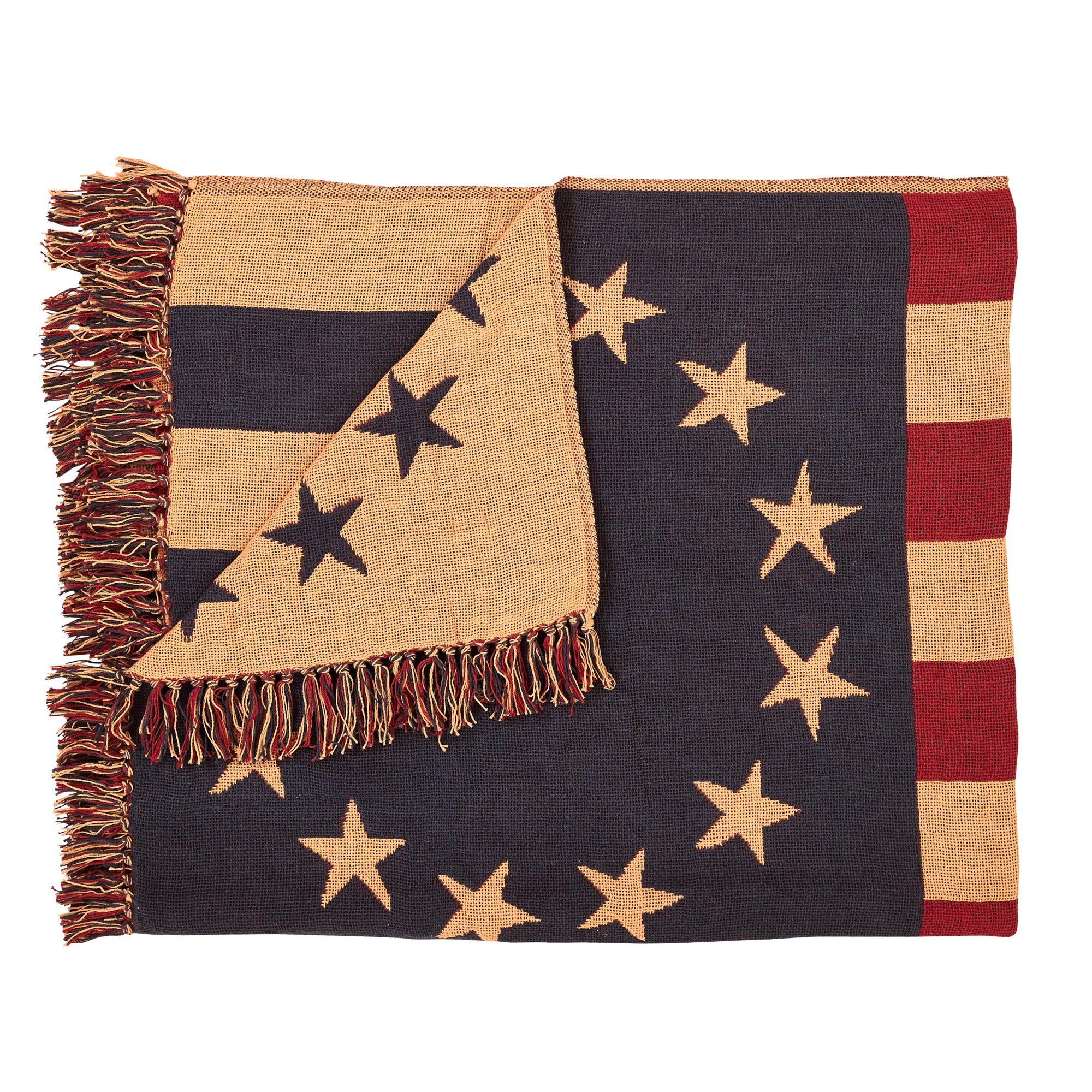 Old Glory Throw Woven 50x60 – VHC Brands Home Decor