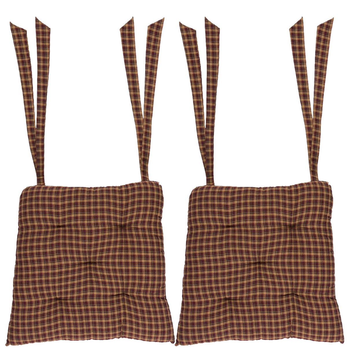 Patriotic Patch 14 Inch Plaid Chair Pad
