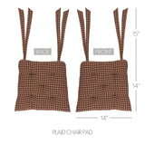Patriotic Patch 14 Inch Plaid Chair Pad