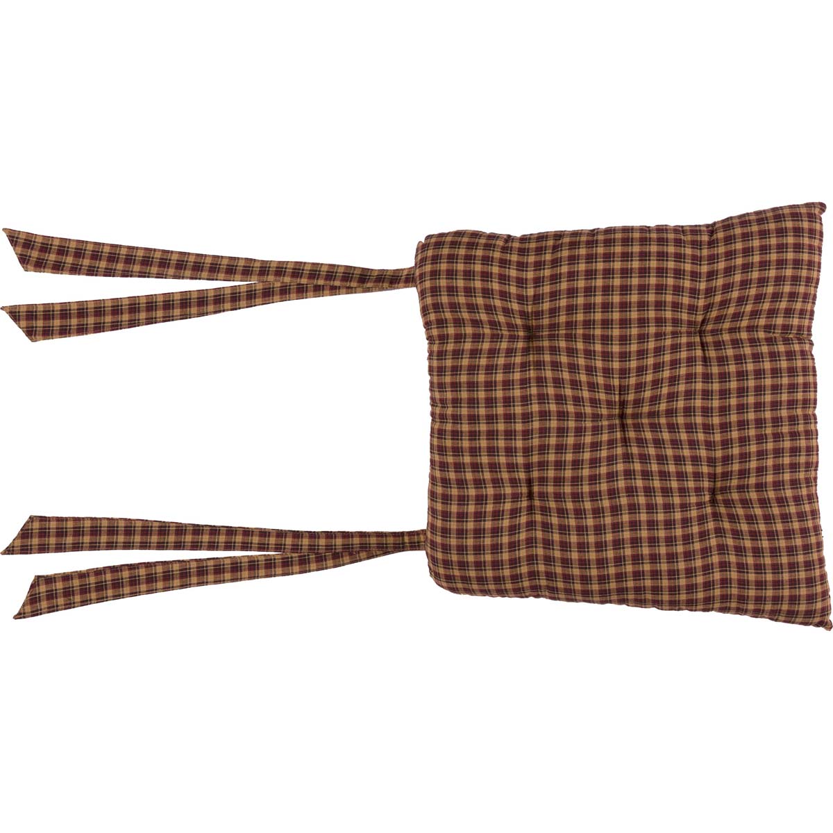 Patriotic Patch 14 Inch Plaid Chair Pad