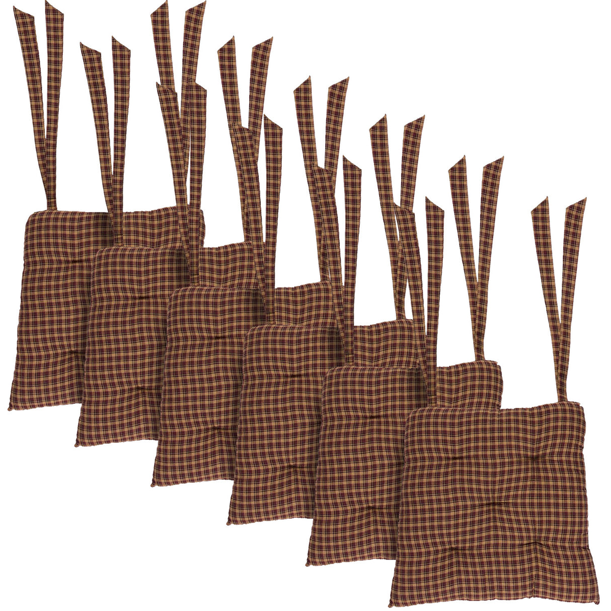 Patriotic Patch 14 Inch Plaid Chair Pad