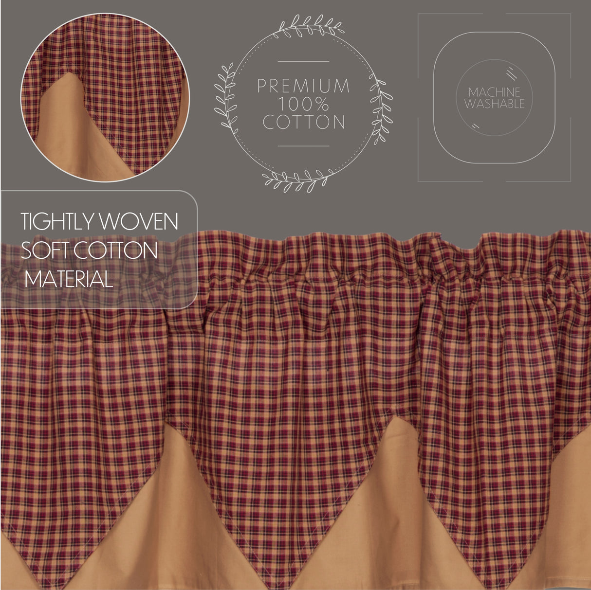 Patriotic Patch Curtain Set