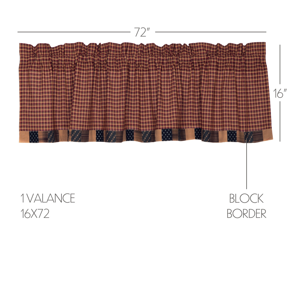 Patriotic Patch Curtain Set