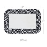 VHC Brands Annie Buffalo Check Country Black 2pc Bathhmat Set, 20x30 and 27x48