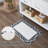 VHC Brands Annie Buffalo Check Country Black 2pc Bathhmat Set, 20x30 and 27x48