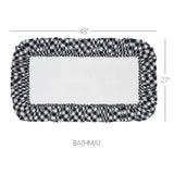 VHC Brands Annie Buffalo Check Country Black 2pc Bathhmat Set, 20x30 and 27x48
