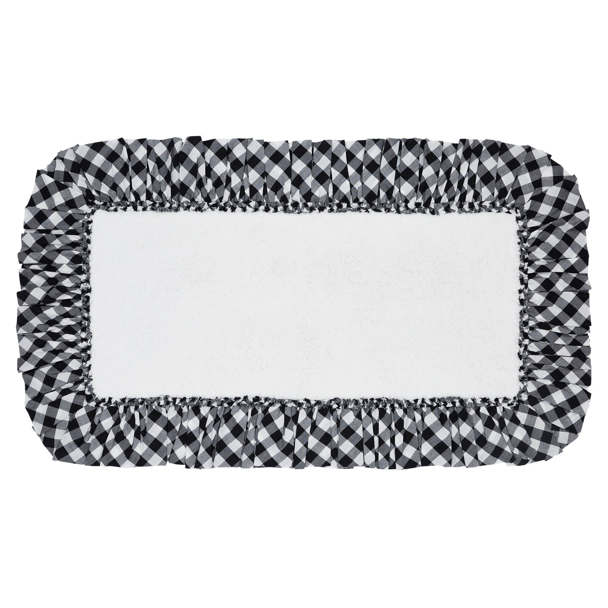 VHC Brands Annie Buffalo Check Country Black 2pc Bathhmat Set, 20x30 and 27x48