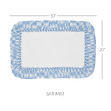 VHC Brands Annie Buffalo Check Dusk Blue 2pc Bathhmat Set, 20x30 and 27x48