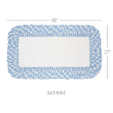 VHC Brands Annie Buffalo Check Dusk Blue 2pc Bathhmat Set, 20x30 and 27x48