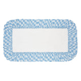 VHC Brands Annie Buffalo Check Dusk Blue 2pc Bathhmat Set, 20x30 and 27x48