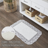 VHC Brands Annie Buffalo Check Ash Grey 2pc Bathhmat Set, 20x30 and 27x48
