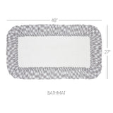 VHC Brands Annie Buffalo Check Ash Grey 2pc Bathhmat Set, 20x30 and 27x48