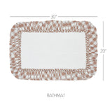 VHC Brands Annie Buffalo Check Portabella 2pc Bathhmat Set, 20x30 and 27x48