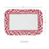 VHC Brands Annie Buffalo Check Country Red 2pc Bathhmat Set, 20x30 and 27x48