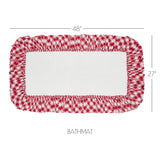 VHC Brands Annie Buffalo Check Country Red 2pc Bathhmat Set, 20x30 and 27x48