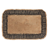 VHC Brands Burlap Natural with Black Check 2pc Bathhmat Set, 20x30 and 27x48