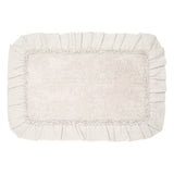 VHC Brands Burlap Antique White 2pc Bathhmat Set, 20x30 and 27x48