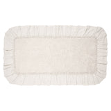 VHC Brands Burlap Antique White 2pc Bathhmat Set, 20x30 and 27x48