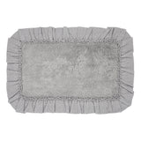 VHC Brands Burlap Dove Grey 2pc Bathhmat Set, 20x30 and 27x48