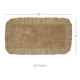 VHC Brands Burlap Natural 2pc Bathhmat Set, 20x30 and 27x48
