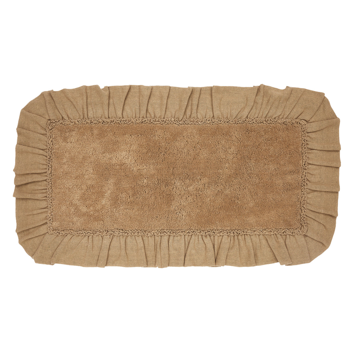 VHC Brands Burlap Natural 2pc Bathhmat Set, 20x30 and 27x48