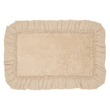 VHC Brands Burlap Vintagew Tan 2pc Bathhmat Set, 20x30 and 27x48