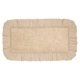 VHC Brands Burlap Vintagew Tan 2pc Bathhmat Set, 20x30 and 27x48