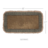 VHC Brands Crosswoods Khaki 2pc Bathhmat Set, 20x30 and 27x48