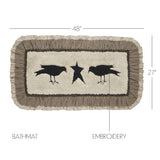 VHC Brands Kettle Grove Dark Creme 2pc Bathhmat Set, 20x30 and 27x48