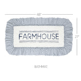 VHC Brands Sawyer Mill Blue 2pc Bathhmat Set, 20x30 and 27x48