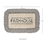 VHC Brands Sawyer Mill Charcoal 2pc Bathhmat Set, 20x30 and 27x48