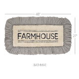 VHC Brands Sawyer Mill Charcoal 2pc Bathhmat Set, 20x30 and 27x48