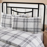Black Plaid Sham, Set of 2
