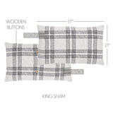 Black Plaid Sham, Set of 2