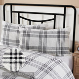 Black Plaid Sham, Set of 2