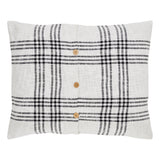 Black Plaid Standard Sham 21x27, Set of 2