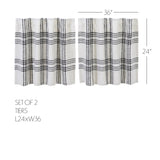 Black Plaid Curtain Set
