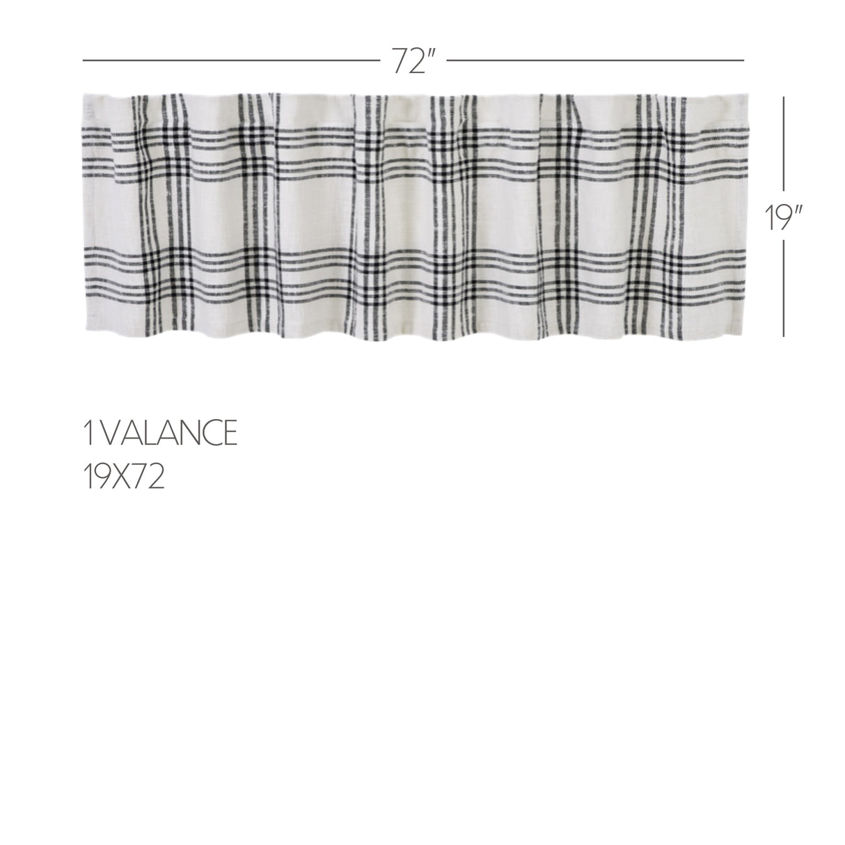 Black Plaid Curtain Set