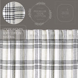 Black Plaid Curtain Set