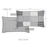 Sawyer Mill Black King Sham 21x37, Set of 2