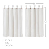 Stitched Burlap Curtain Set
