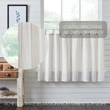 Stitched Burlap Curtain Set