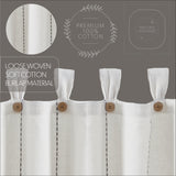 Stitched Burlap Curtain Set