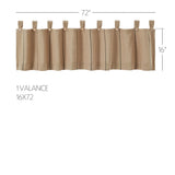Stitched Burlap Curtain Set