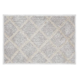 VHC Brands Frayed Lattice Oatmeal Tan 2pc Bathhmat Set, 20x30 and 27x48