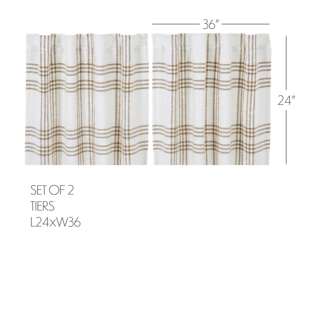 Wheat Plaid Curtain Set